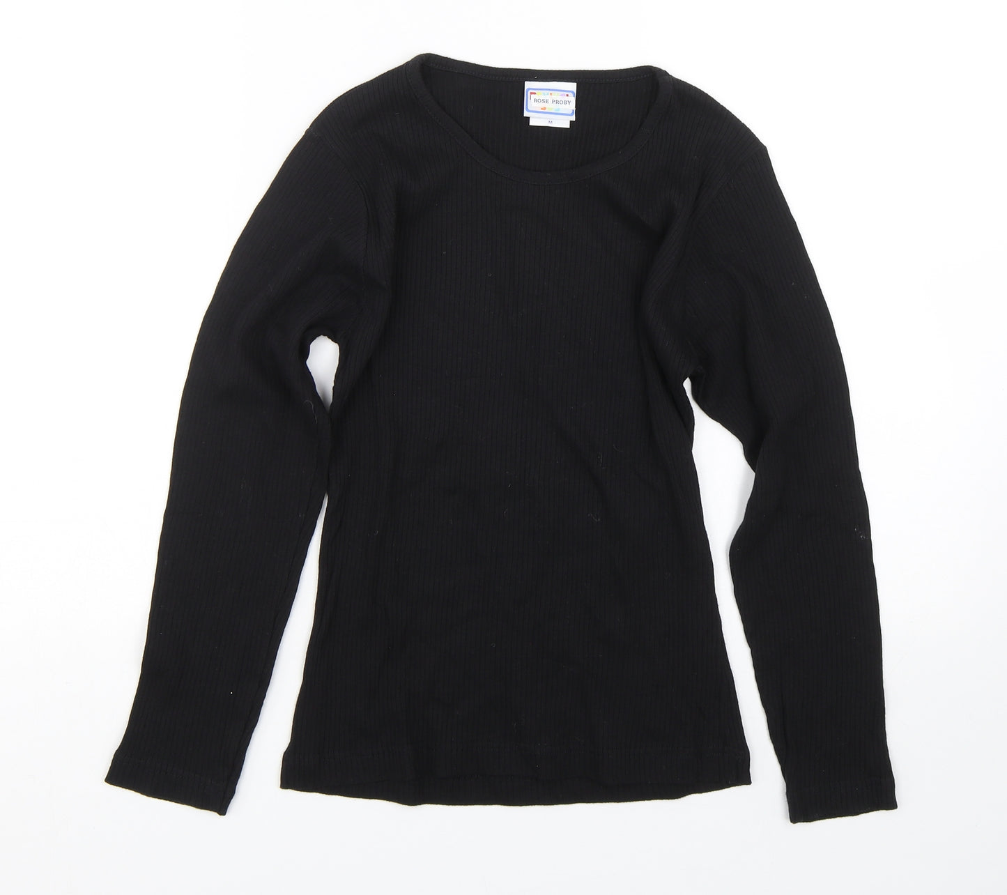 Revival Womens Black Striped  Wrap T-Shirt Size M
