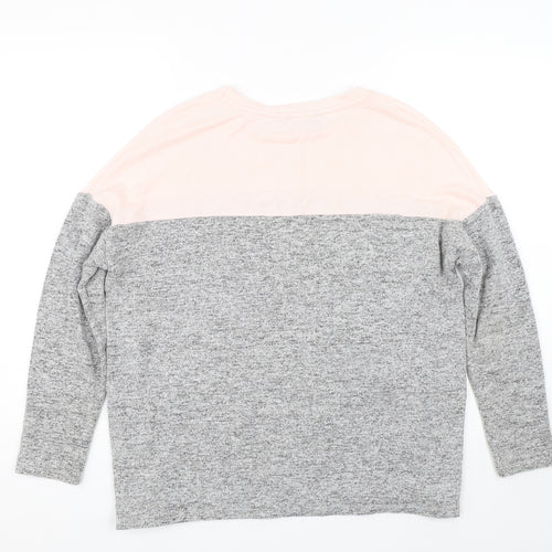 Dorothy Perkins Womens Grey Striped  Pullover Jumper Size 10
