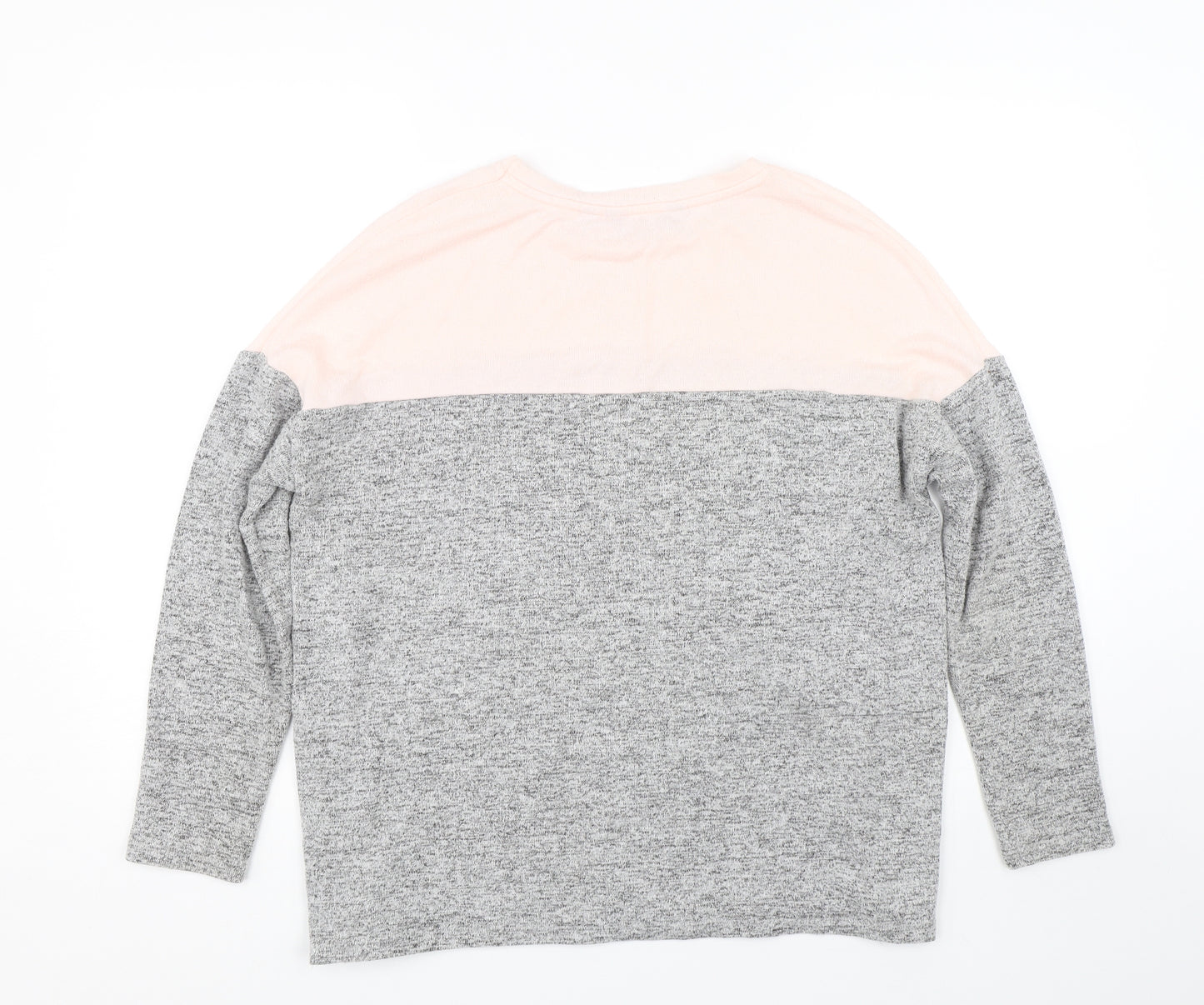 Dorothy Perkins Womens Grey Striped  Pullover Jumper Size 10