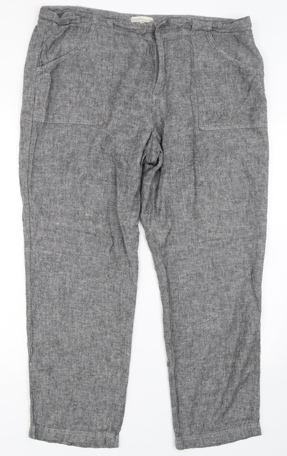 F&F Womens Grey   Trousers  Size 18 L27 in