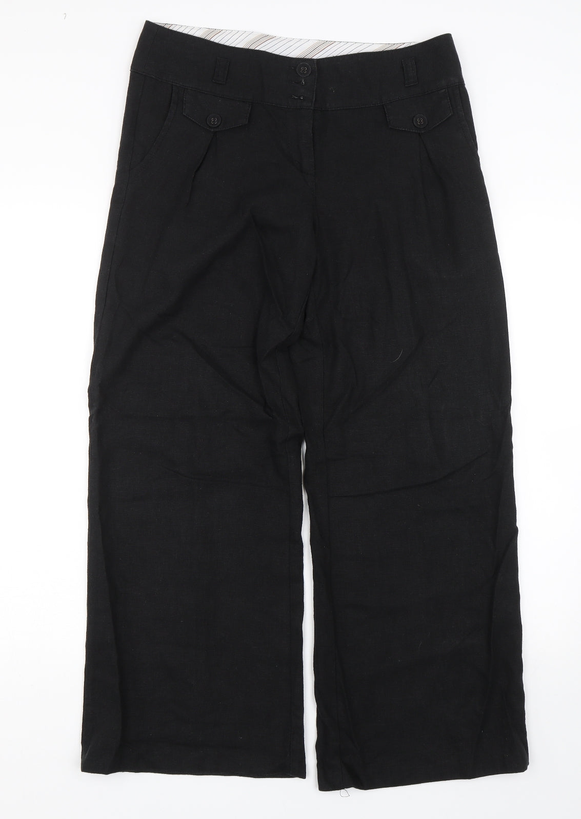 NEXT Womens Black   Trousers  Size 8 L26 in