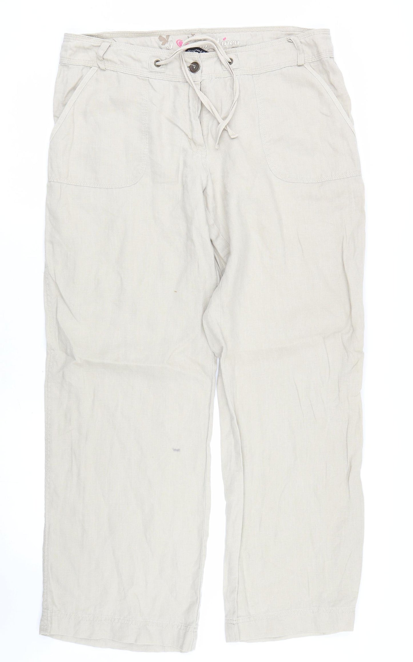 Amosphere Womens Beige   Trousers  Size 14 L28 in