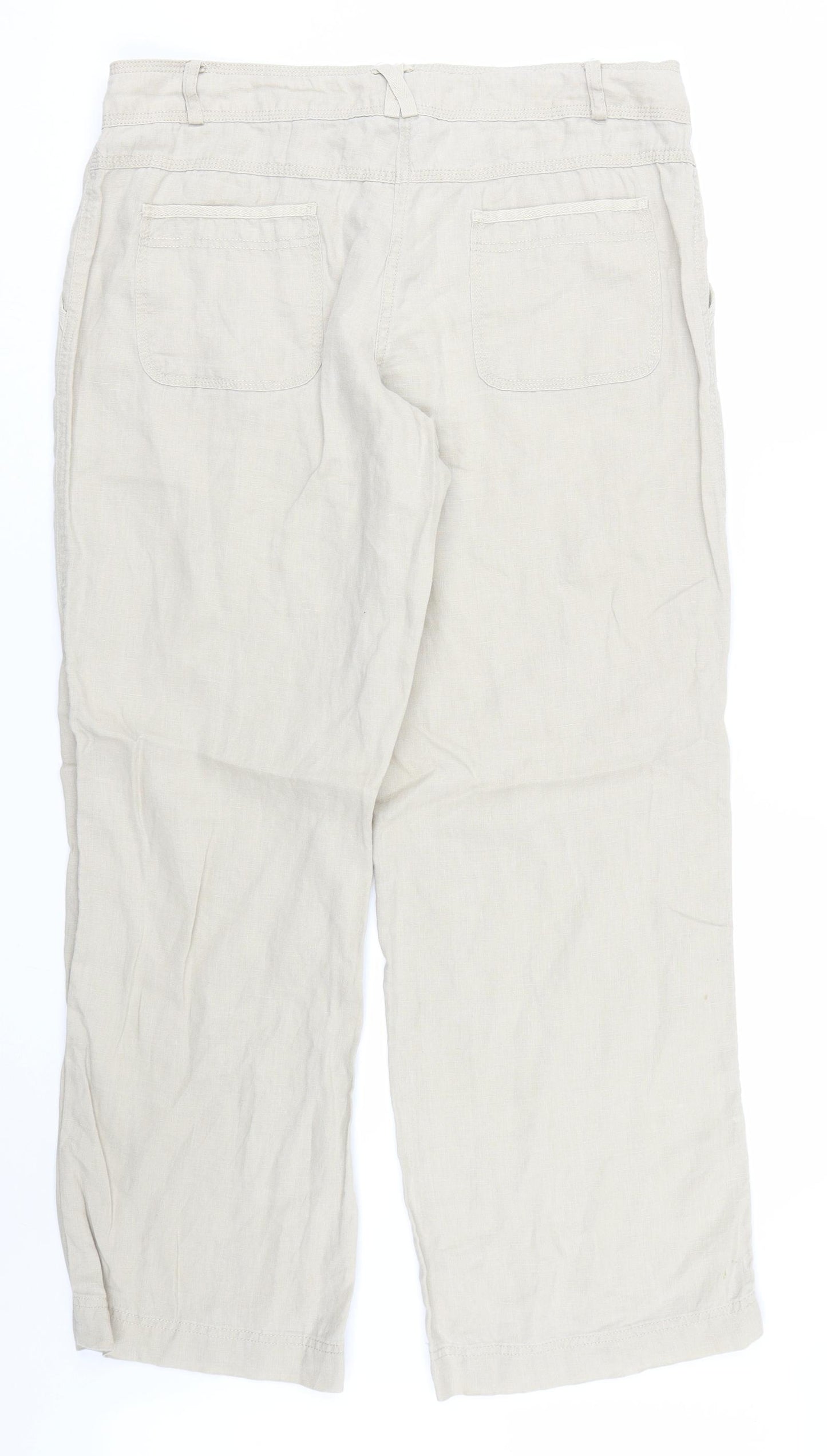 Amosphere Womens Beige   Trousers  Size 14 L28 in