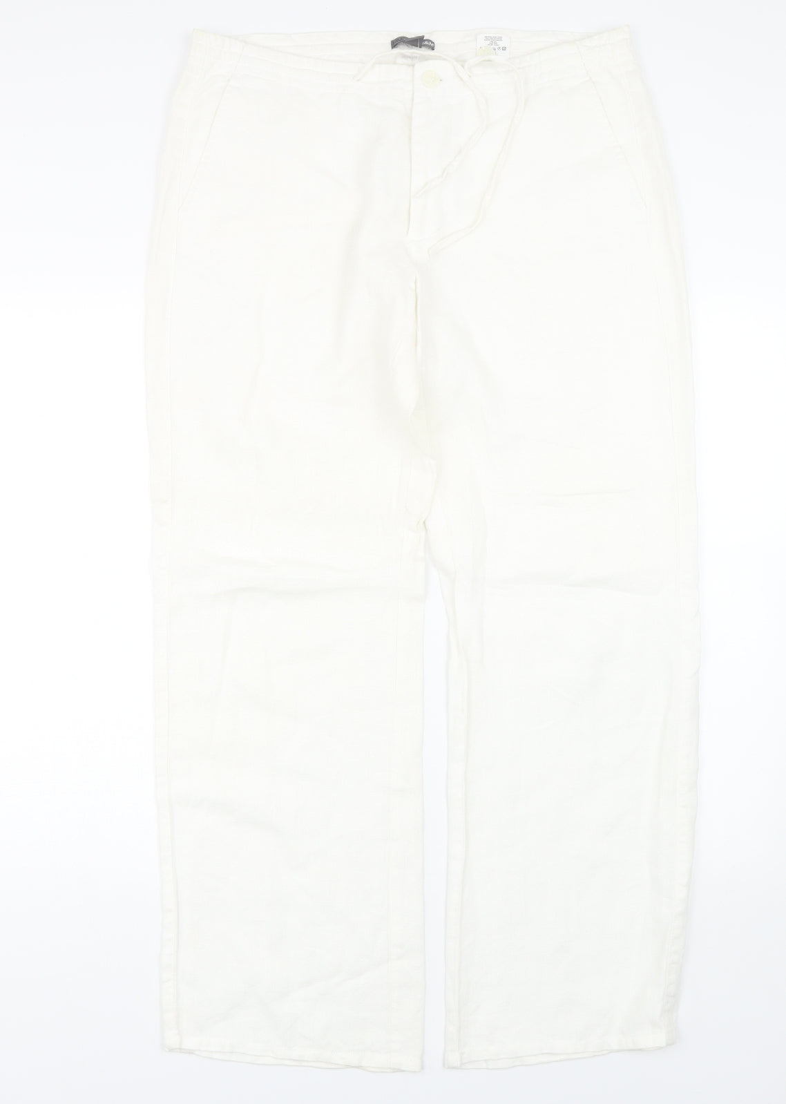 H&M Womens White   Trousers  Size 20 L30 in