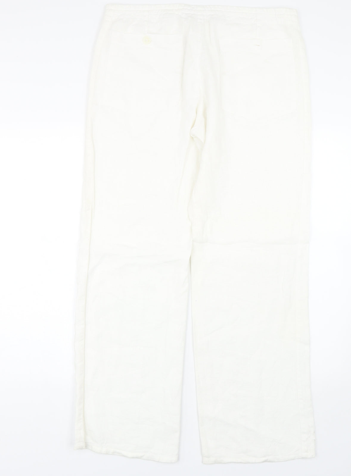 H&M Womens White   Trousers  Size 20 L30 in
