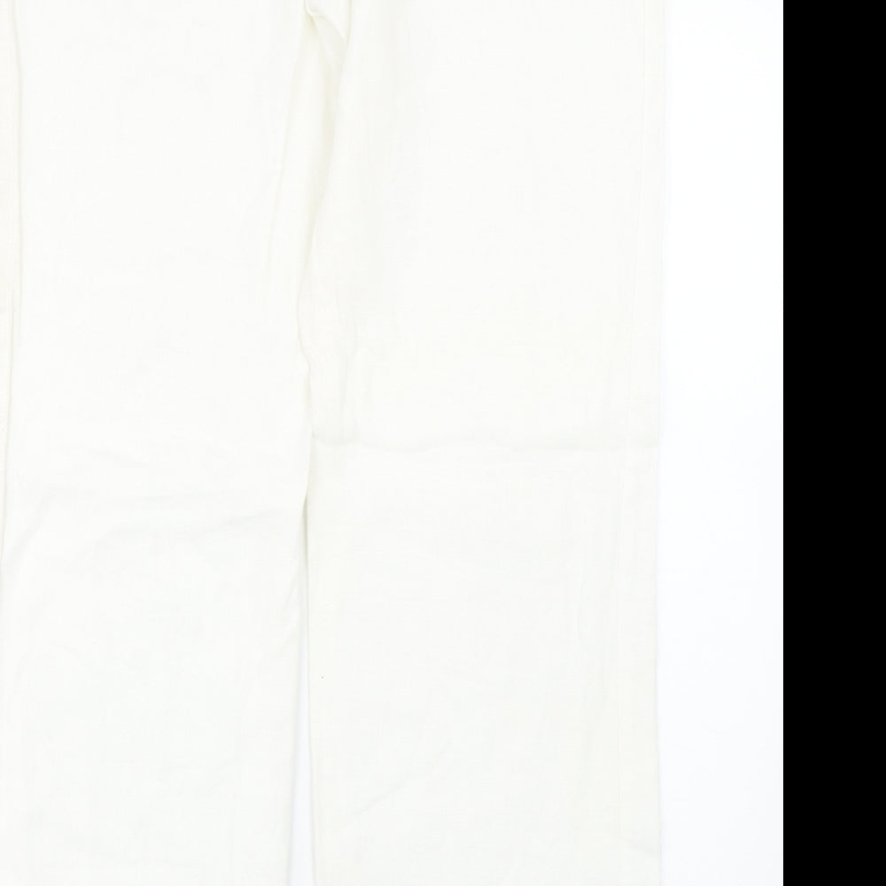 H&M Womens White   Trousers  Size 20 L30 in