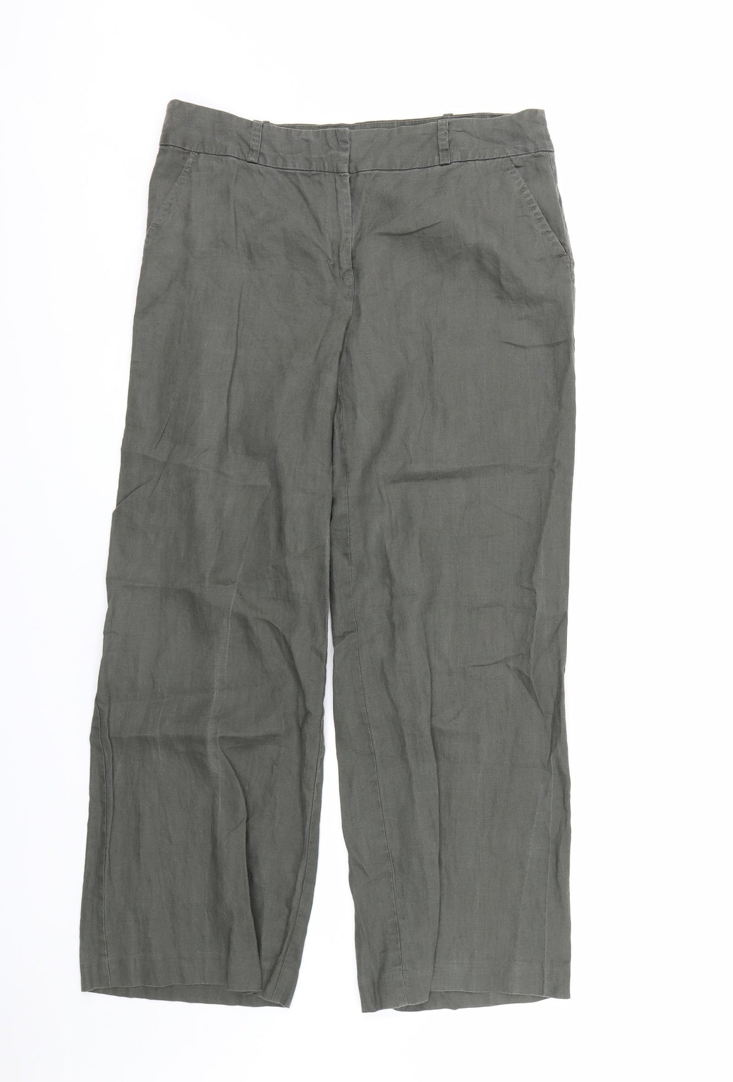 TU Womens Green   Cropped Trousers Size 14 L27 in