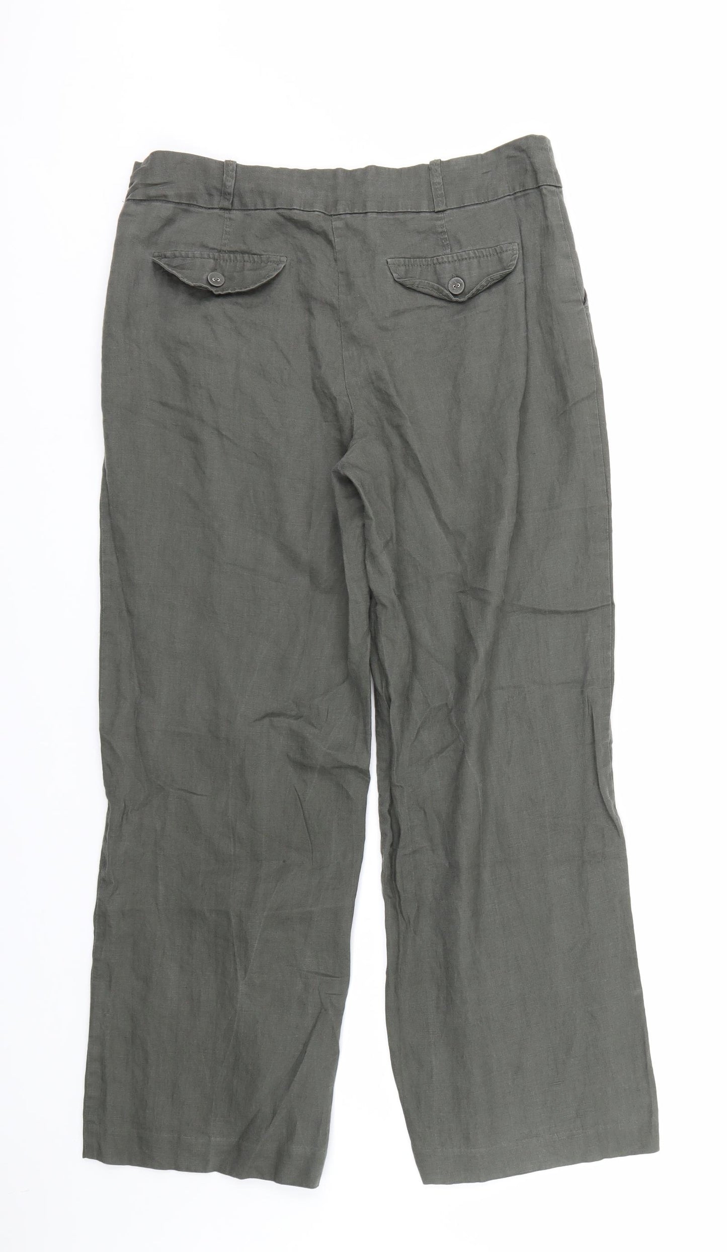 TU Womens Green   Cropped Trousers Size 14 L27 in