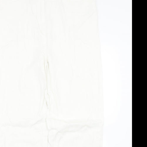 Per Una Womens White   Trousers  Size 14 L27 in