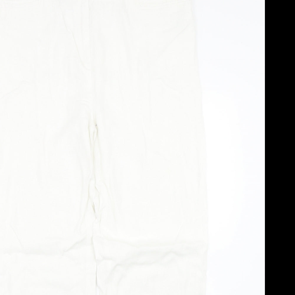 Per Una Womens White   Trousers  Size 14 L27 in