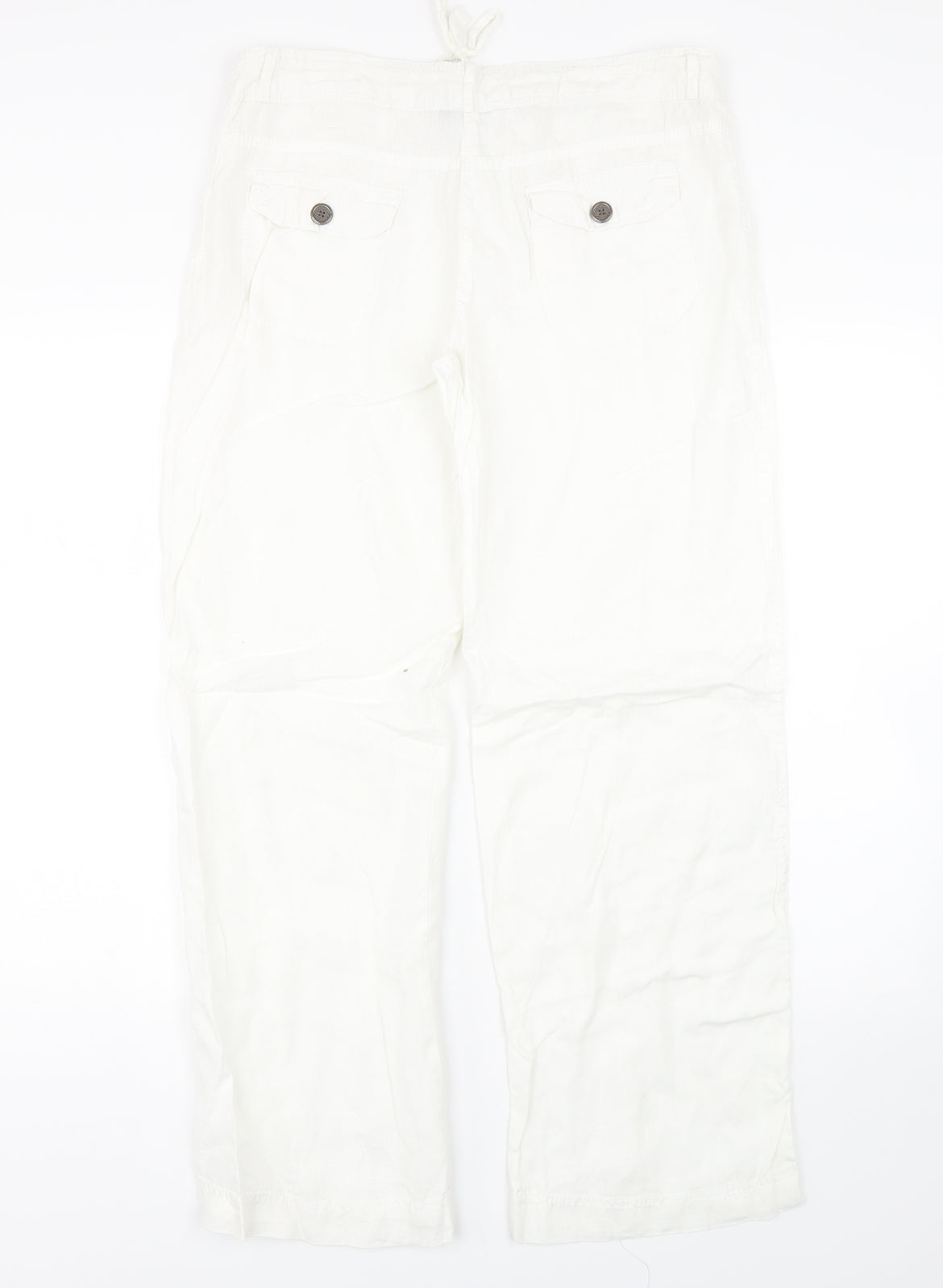 Denim co Womens White   Trousers  Size 12 L29 in