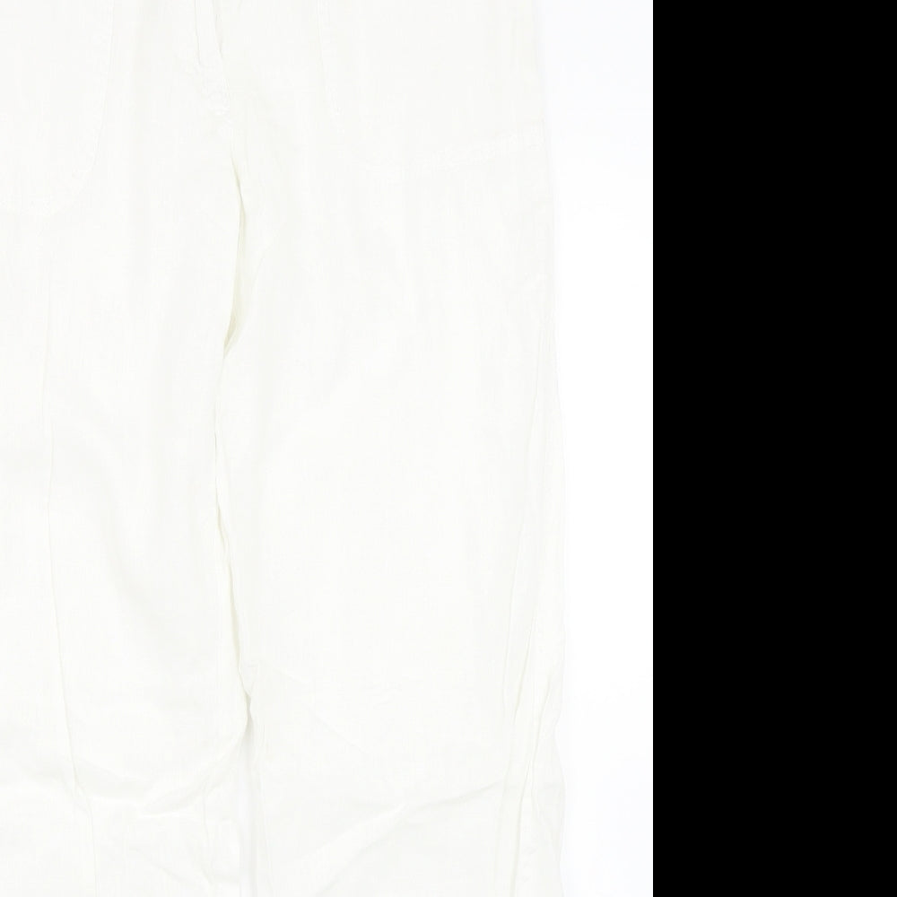 Denim co Womens White   Trousers  Size 12 L29 in
