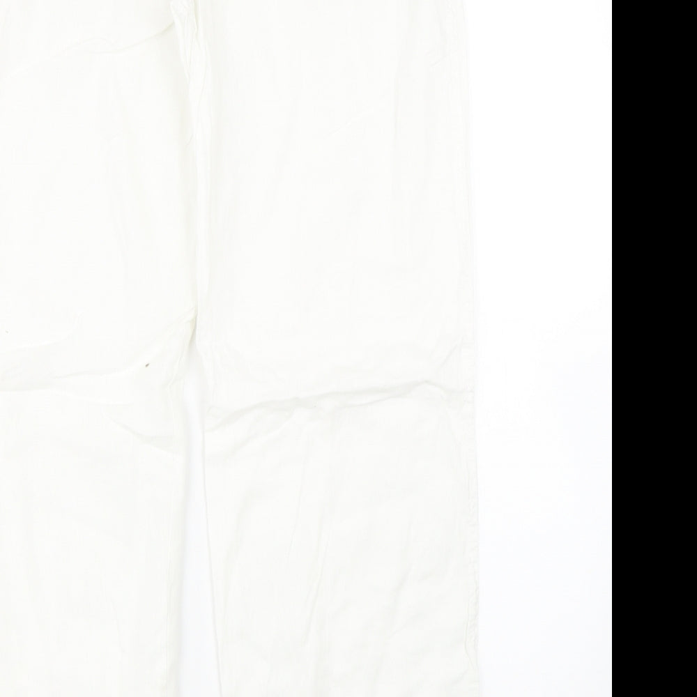 Denim co Womens White   Trousers  Size 12 L29 in