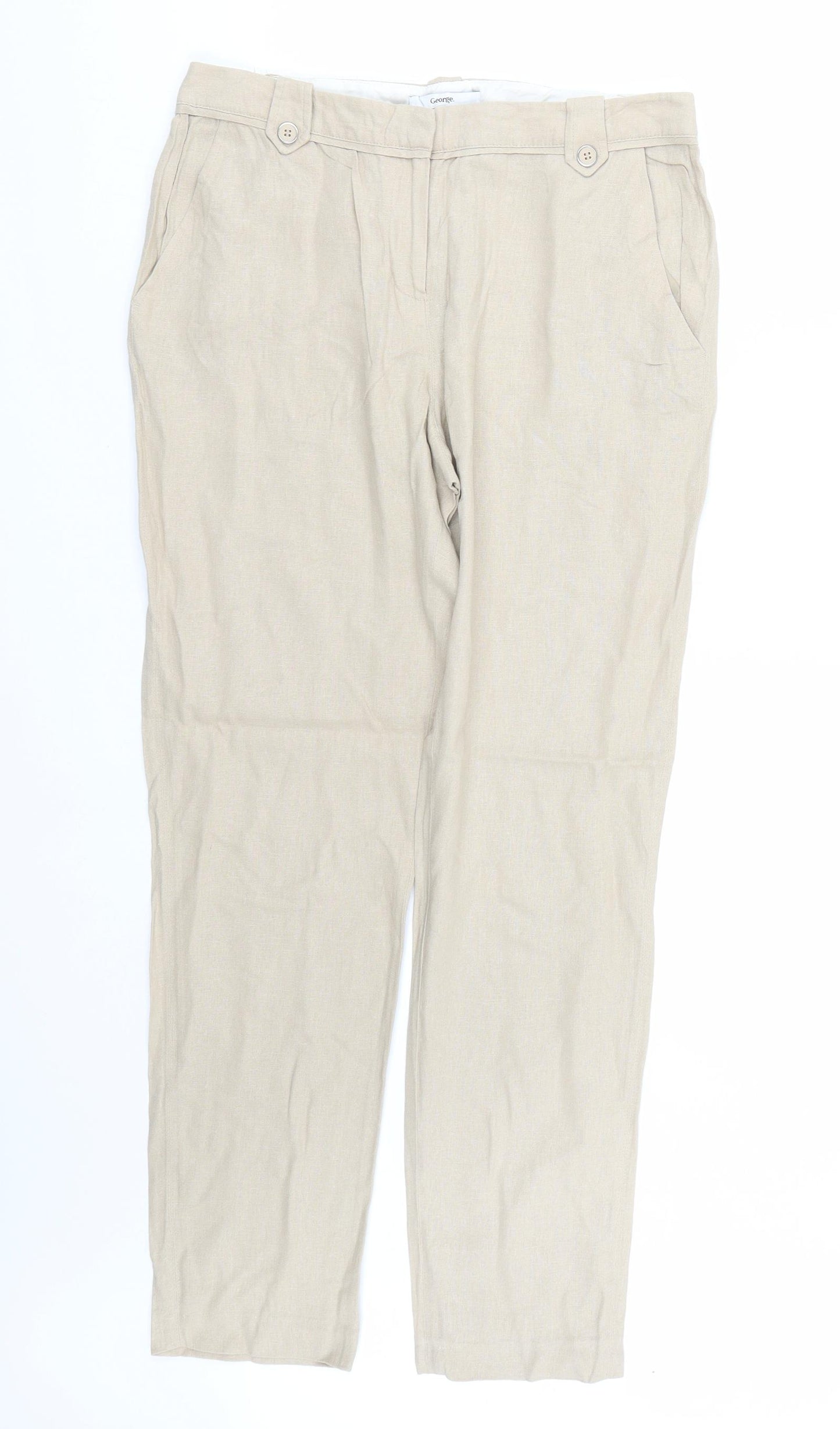 George Womens Beige   Trousers  Size 10 L28 in