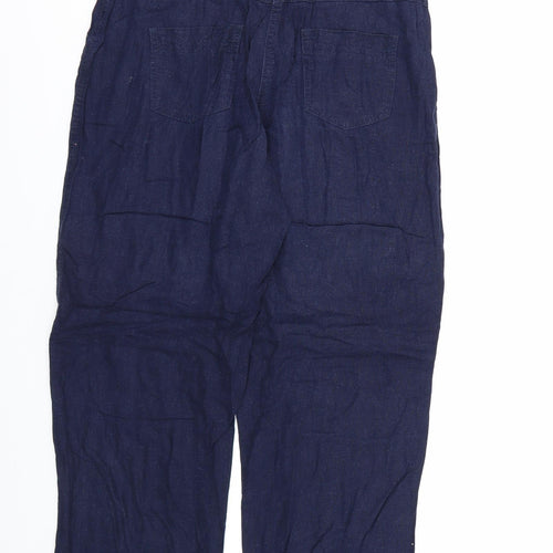 M&Co Womens Blue   Trousers  Size 12 L25 in