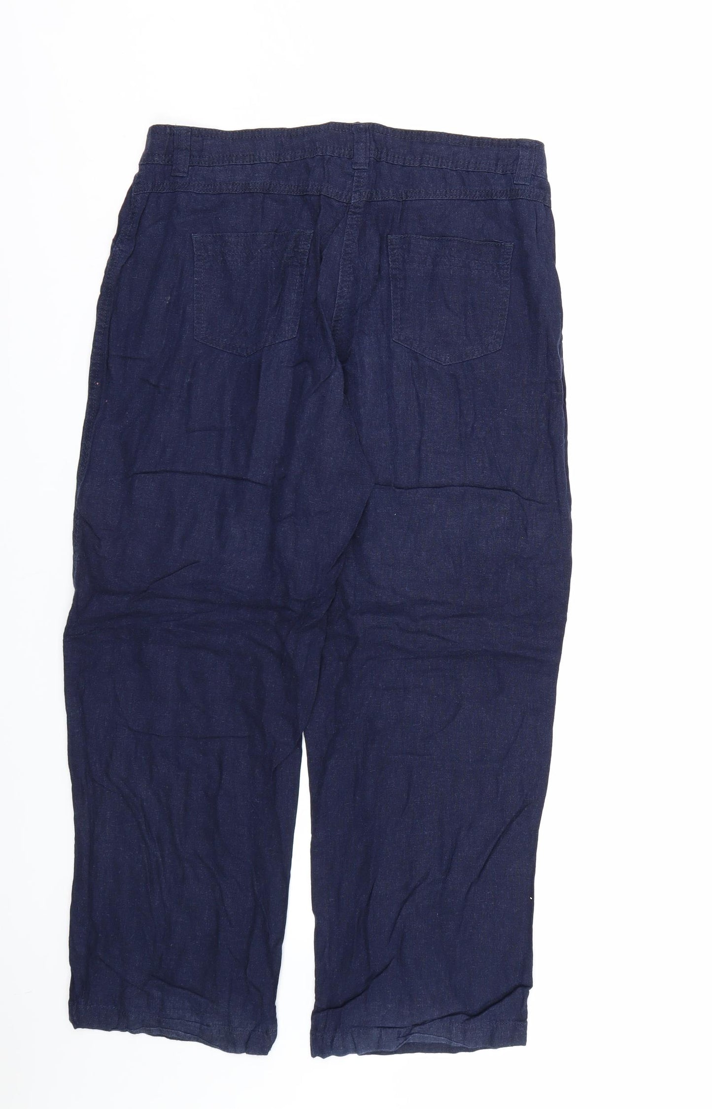 M&Co Womens Blue   Trousers  Size 12 L25 in