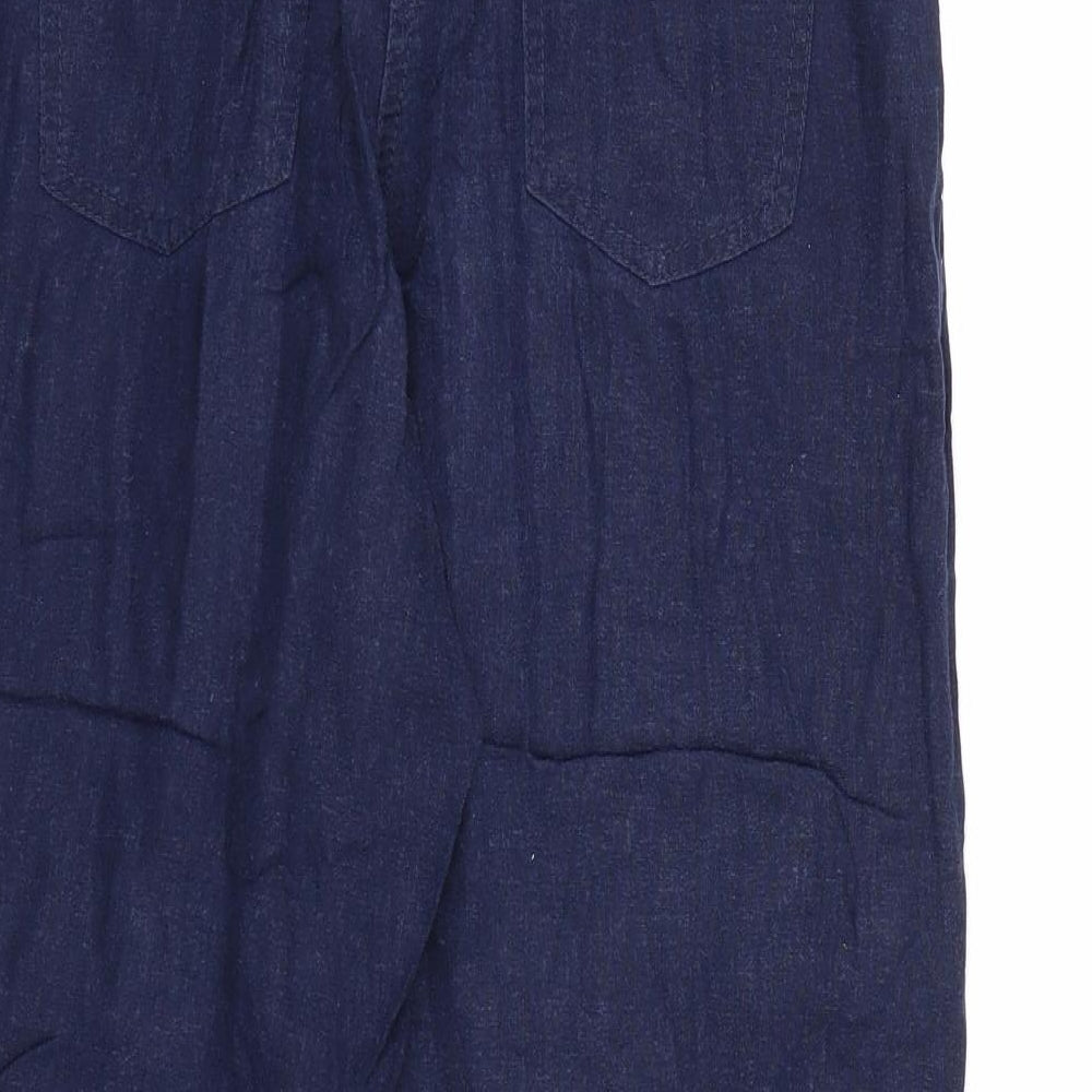 M&Co Womens Blue   Trousers  Size 12 L25 in