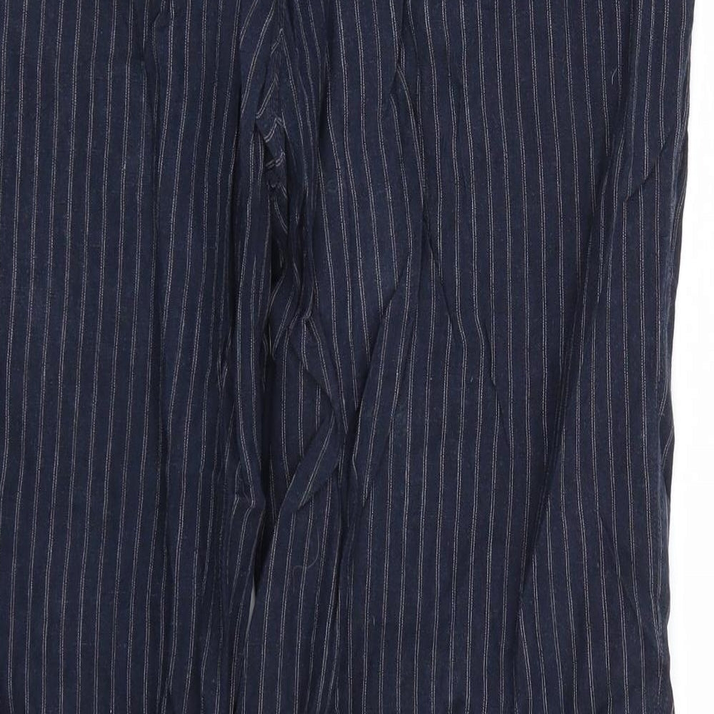 NEXT Womens Blue Striped  Trousers  Size 16 L27 in