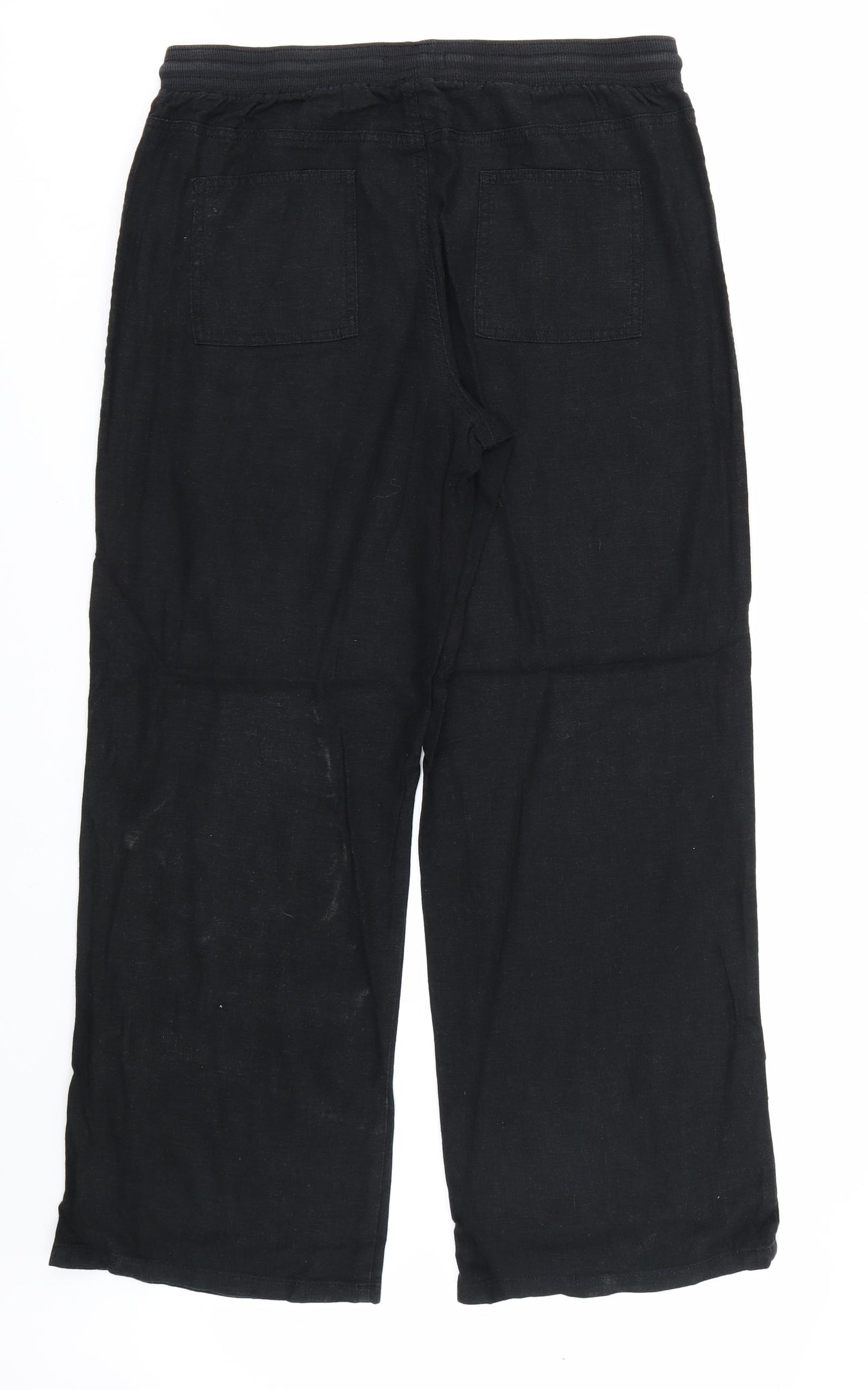 M&S Womens Black   Trousers  Size 14 L28 in