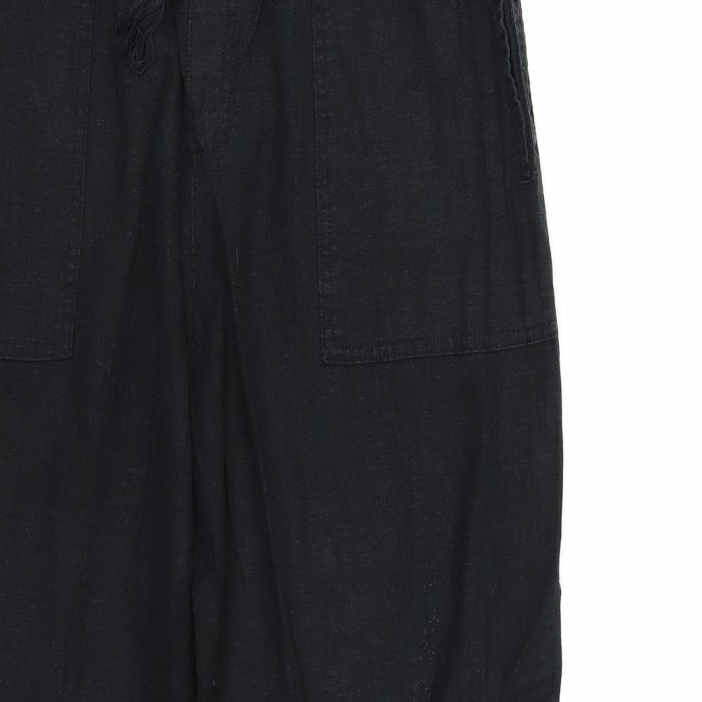 M&S Womens Black   Trousers  Size 14 L28 in