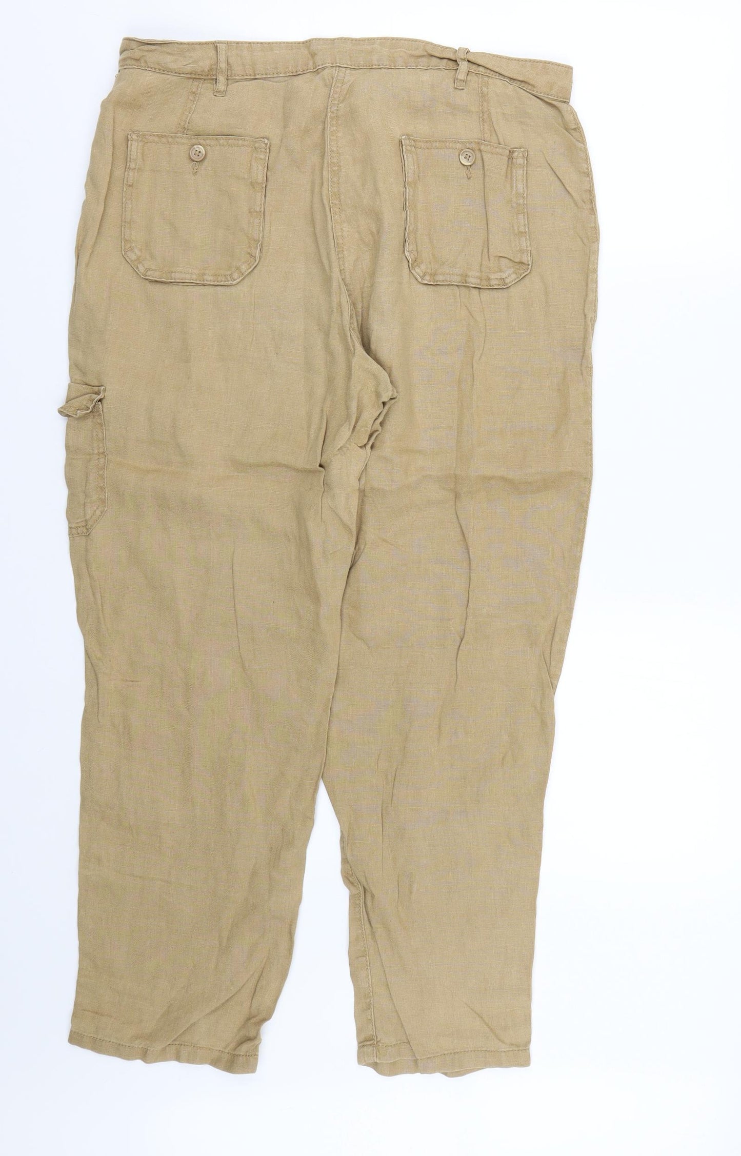 M&S Womens Brown   Trousers  Size 14 L26 in