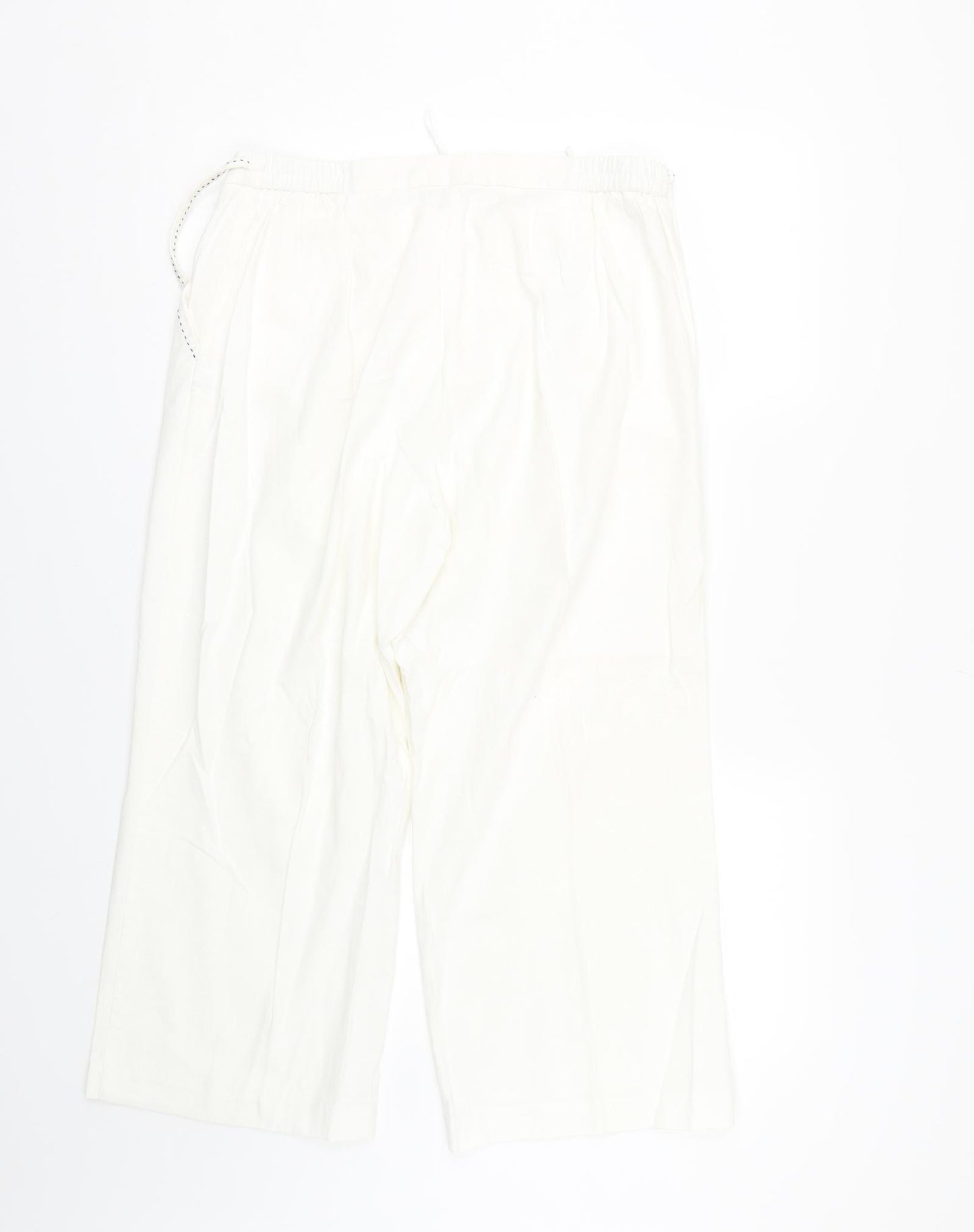 Warehouse Womens White   Cropped Trousers Size 16 L22 in