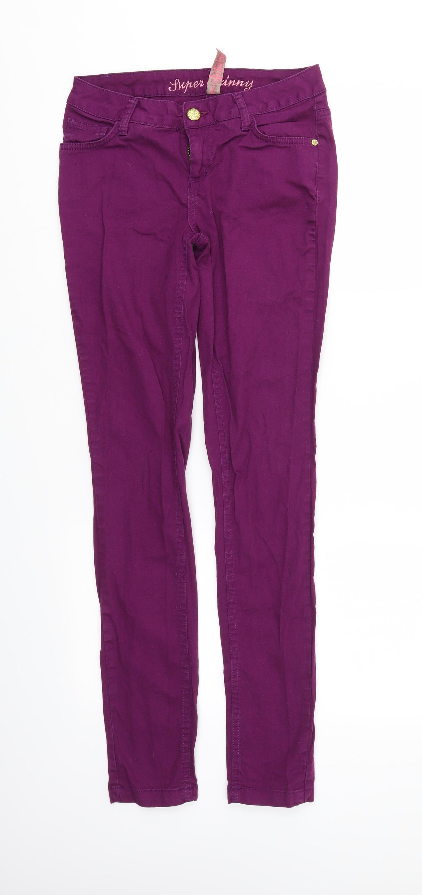 DENIM &CO Womens Purple   Skinny Jeans Size 8 L31 in