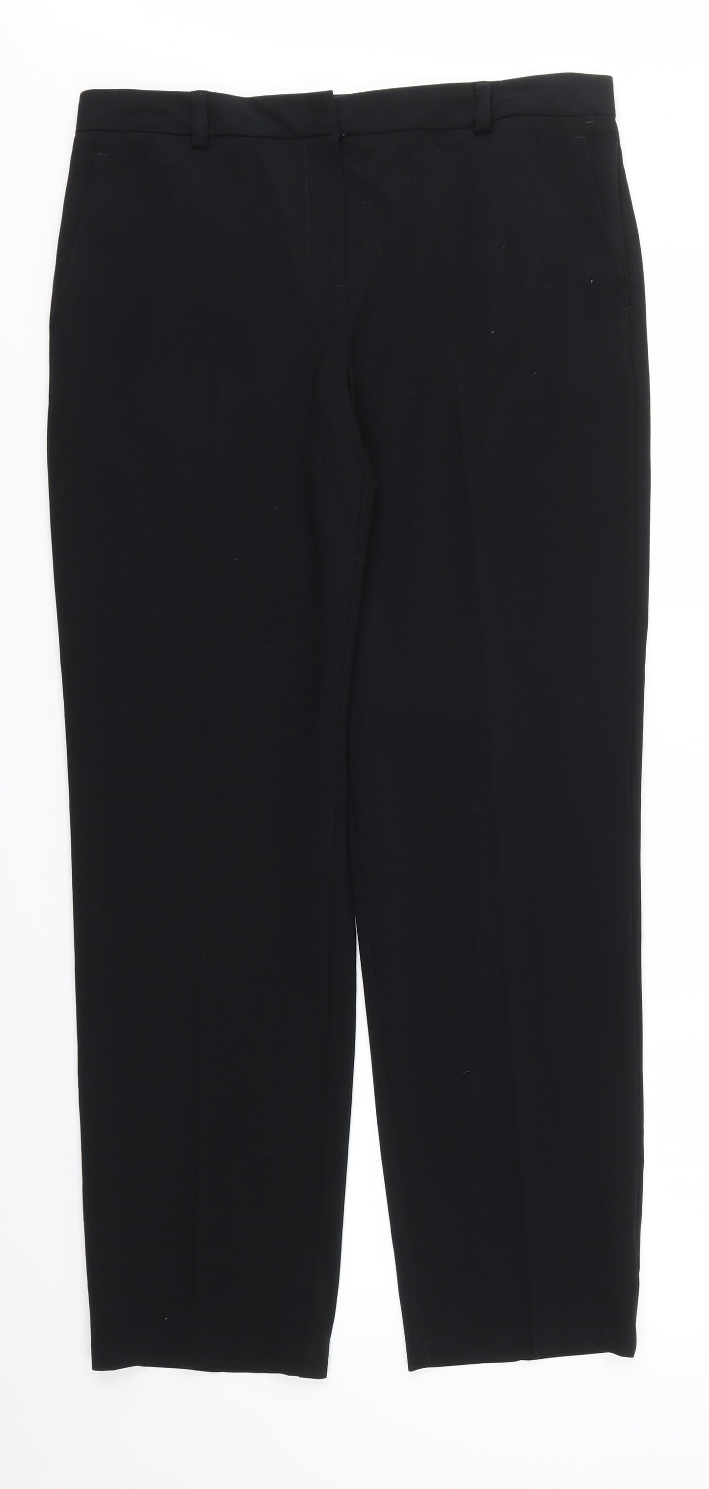 M&S Womens Black   Trousers  Size 14 L30 in