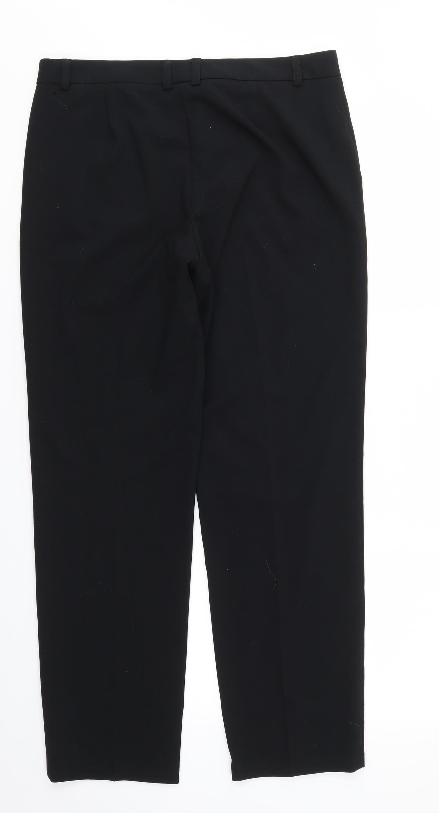 M&S Womens Black   Trousers  Size 14 L30 in