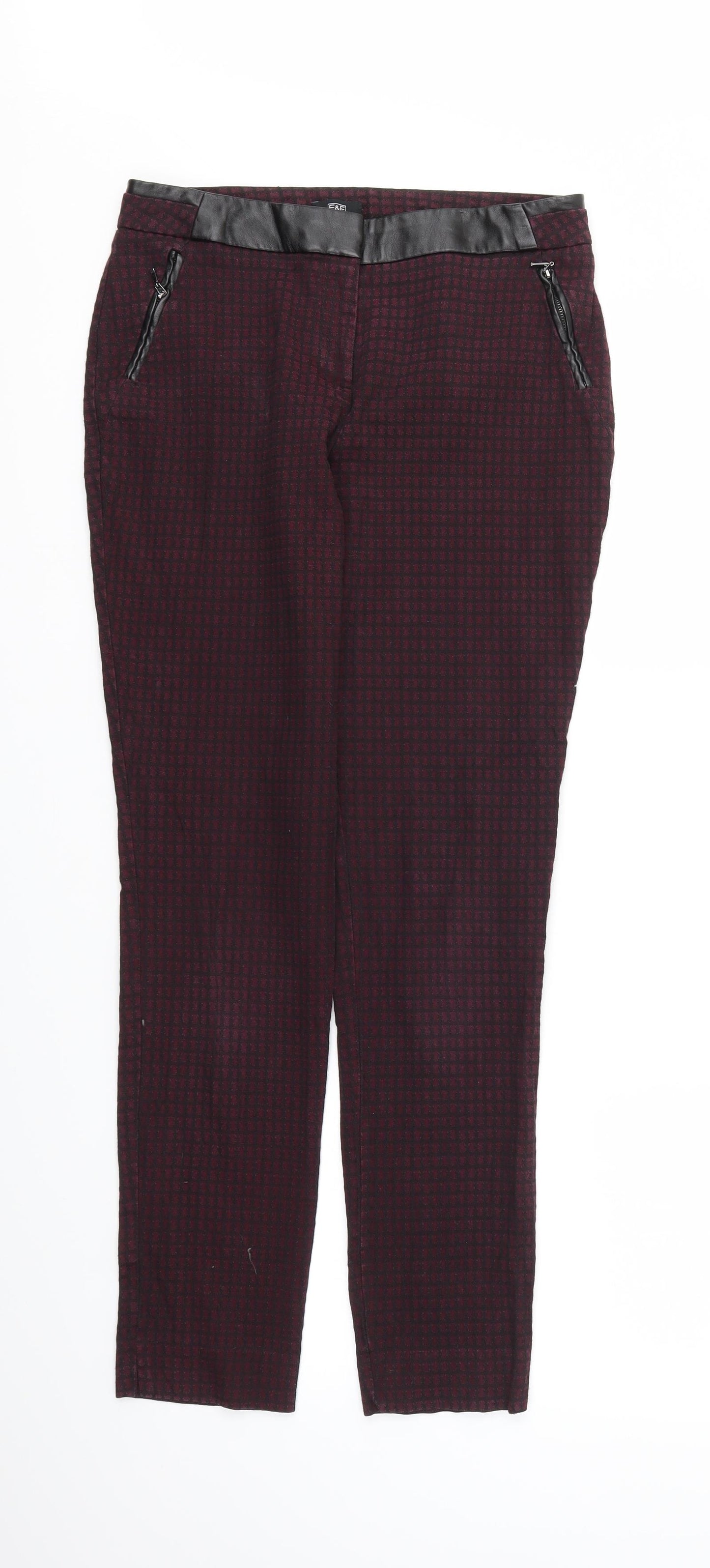 F&F Womens Purple   Trousers  Size 8 L29 in