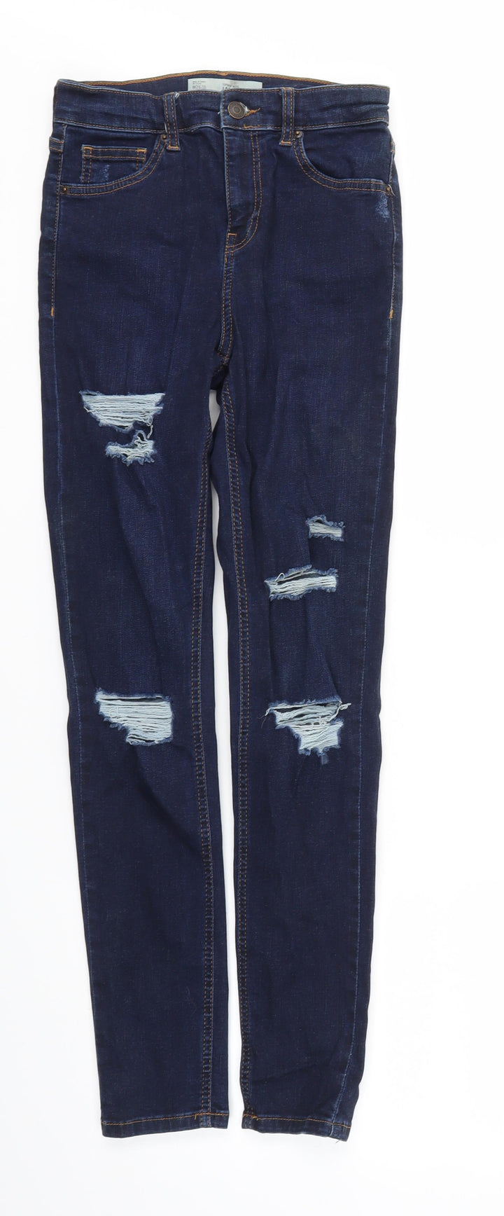 Topshop Womens Blue Skinny Jeans Size 26 L32 in