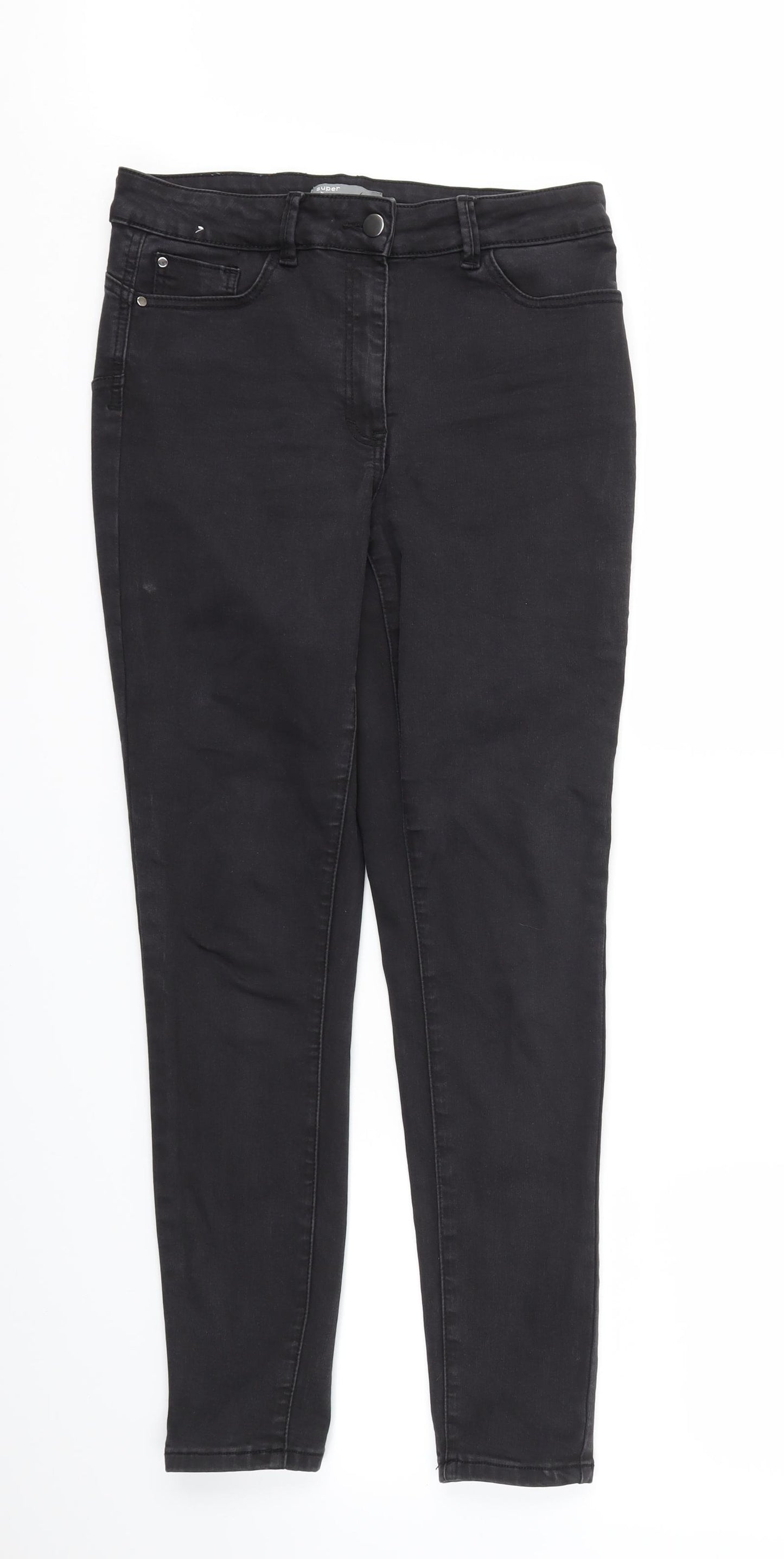 Nutmeg Womens Black   Skinny Jeans Size 12 L30 in