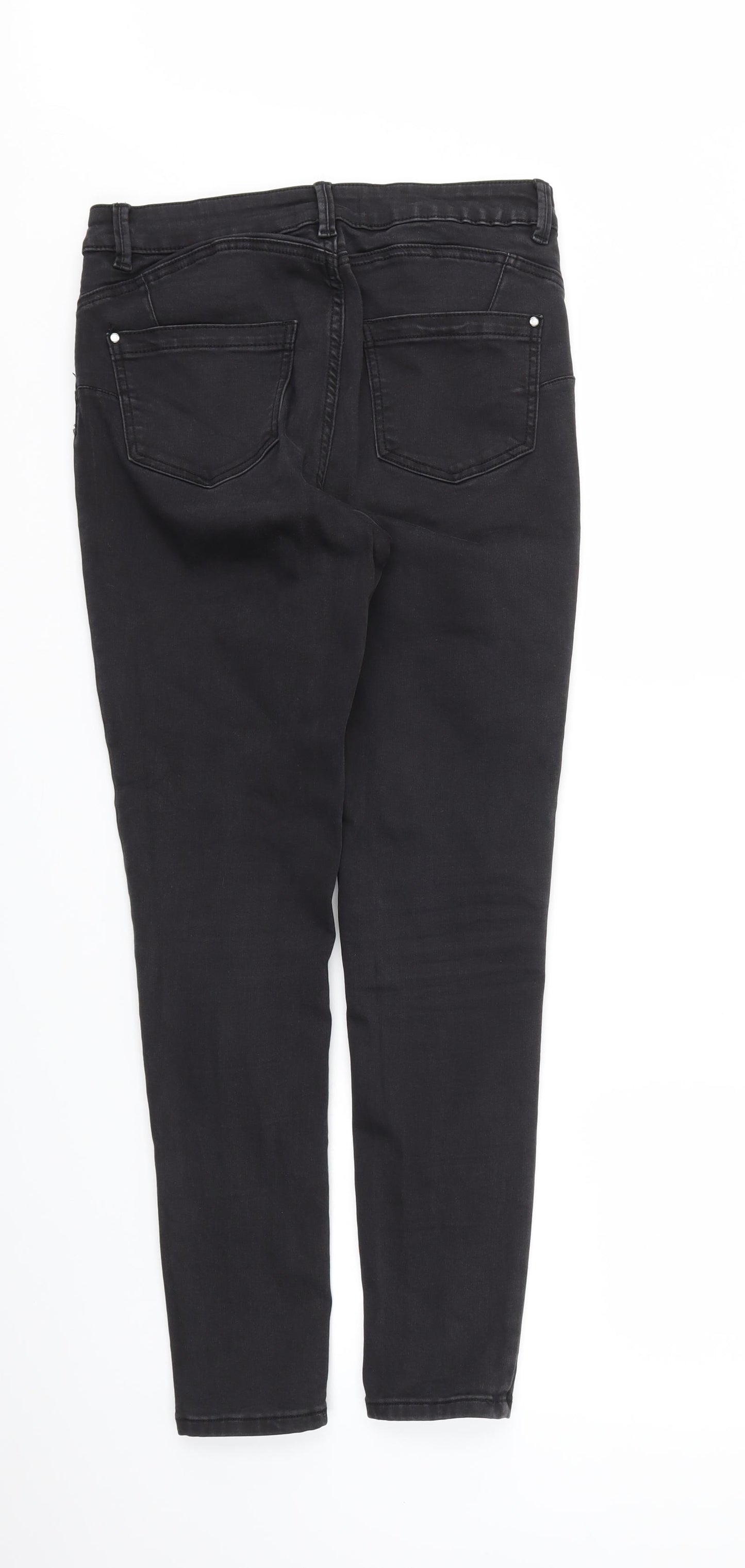 Nutmeg Womens Black   Skinny Jeans Size 12 L30 in