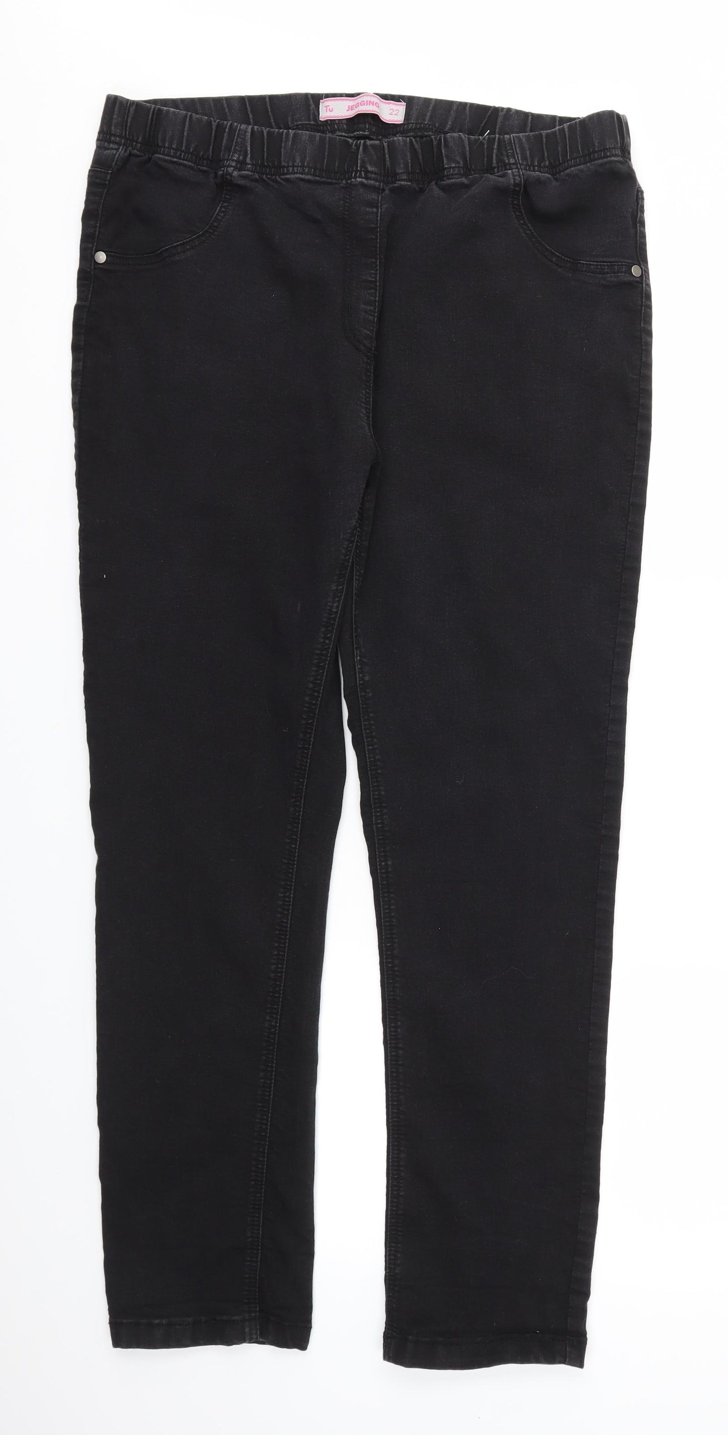 TU Womens Black   Skinny Jeans Size 22 L30 in - stretch waistband