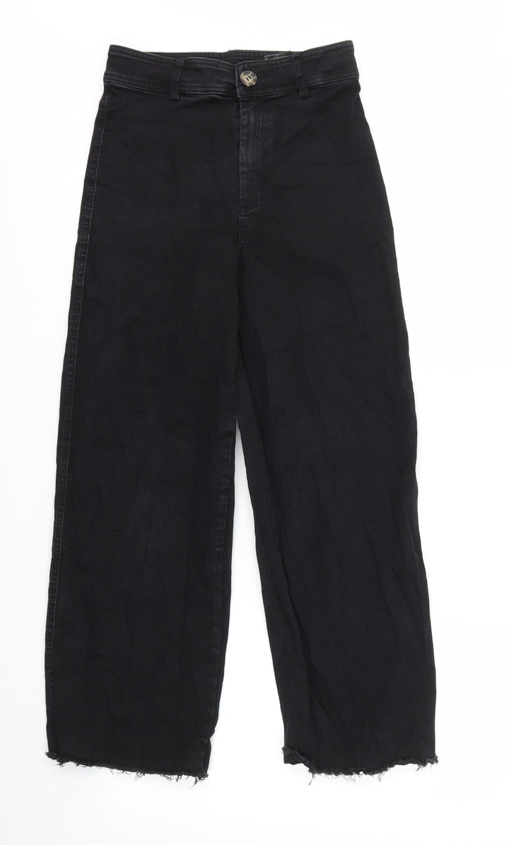 H&M Womens Black   Capri Jeans Size 8 L25 in