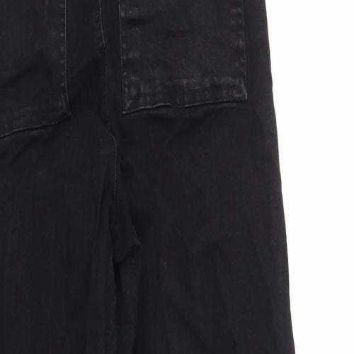 H&M Womens Black   Capri Jeans Size 8 L25 in