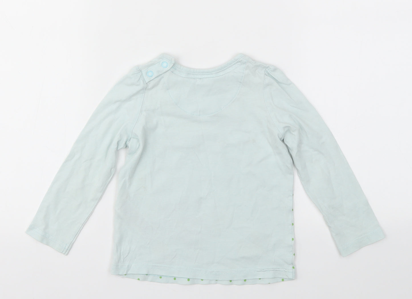 M&S Girls Blue Animal Print  Top Pyjama Top Size 2 Years