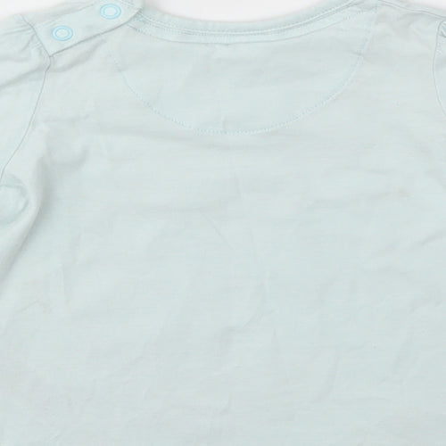 M&S Girls Blue Animal Print  Top Pyjama Top Size 2 Years