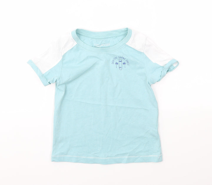 Lily & dan Boys Blue   Basic T-Shirt Size 3-4 Years