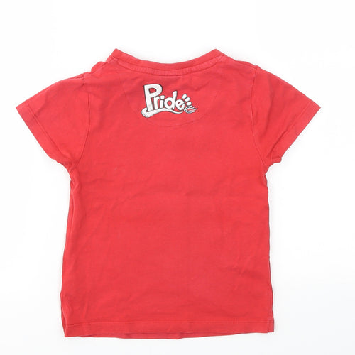 Pride Boys Red Animal Print  Basic T-Shirt Size 3-4 Years