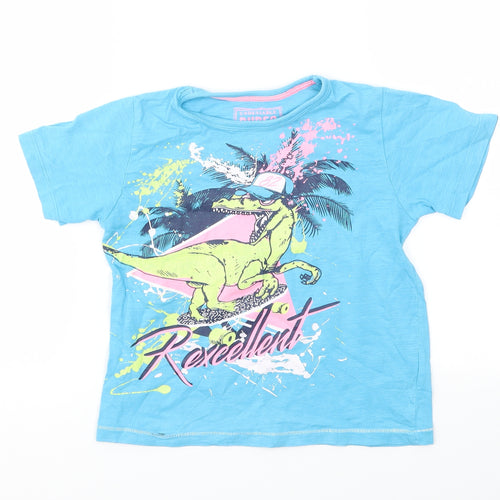 DUDES Boys Blue   Basic T-Shirt Size 5 Years