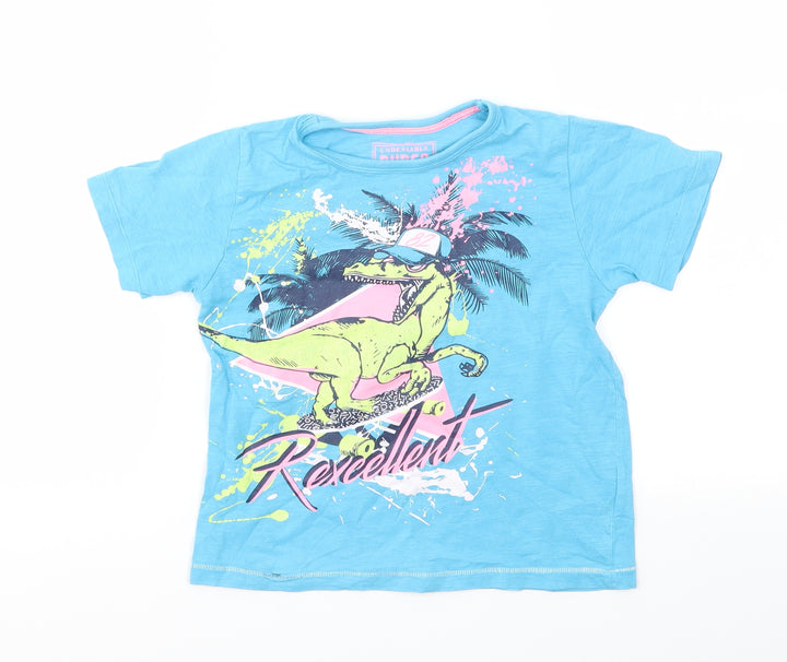 DUDES Boys Blue   Basic T-Shirt Size 5 Years