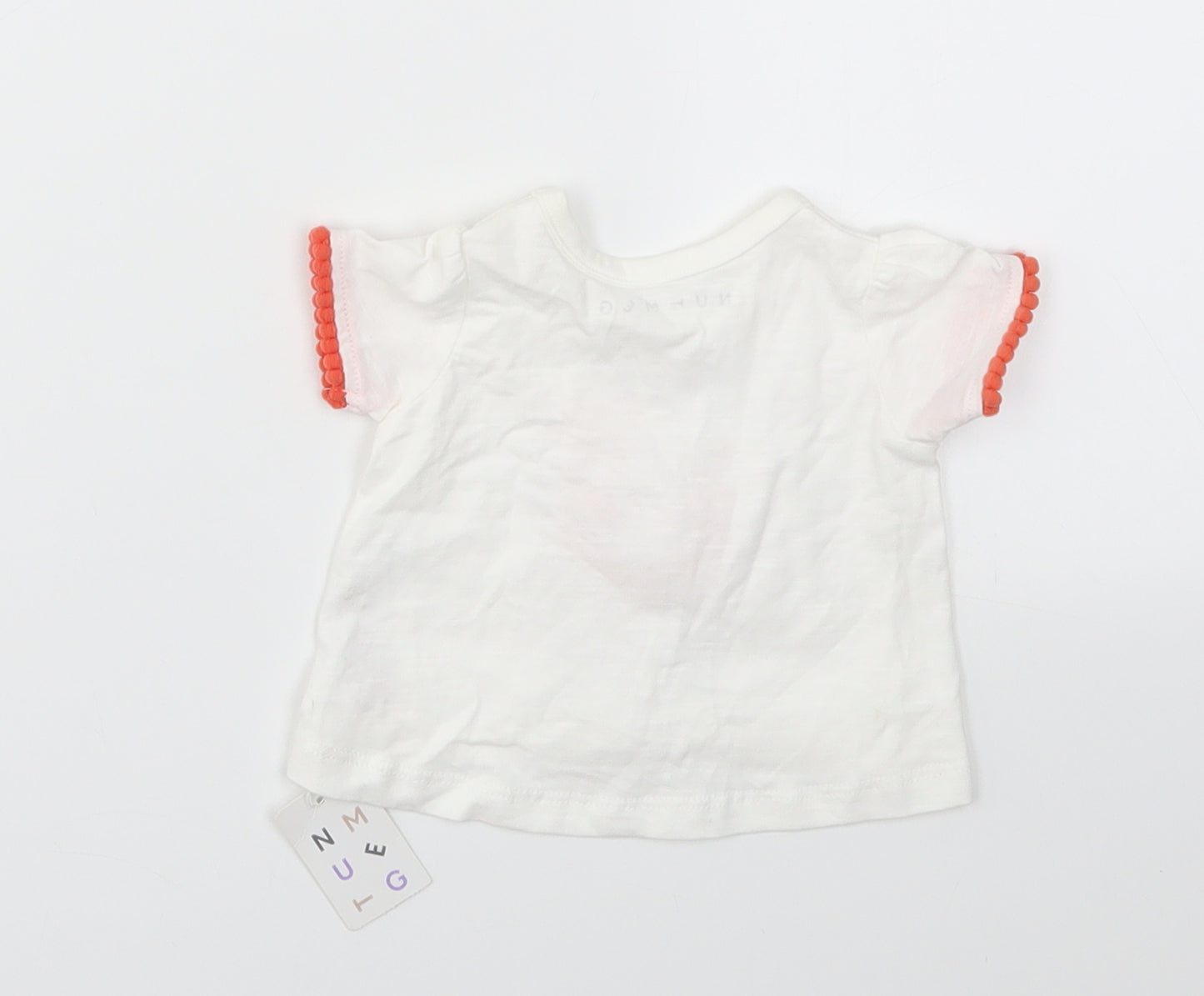 Nutmeg Girls White   Basic T-Shirt Size Newborn
