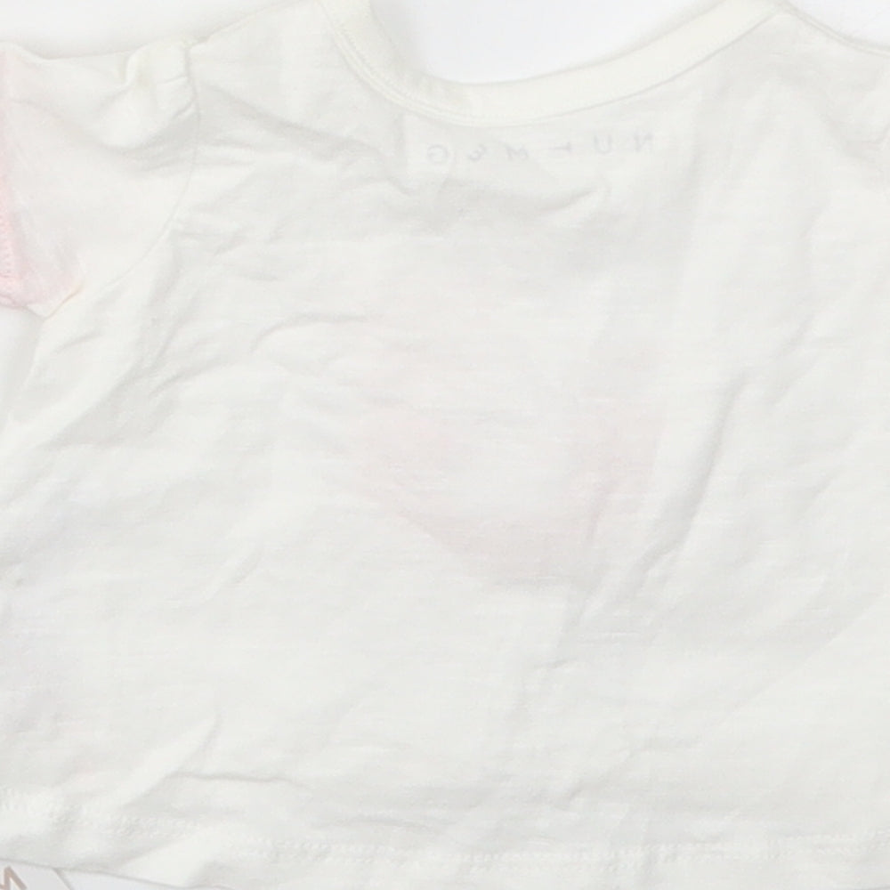 Nutmeg Girls White   Basic T-Shirt Size Newborn