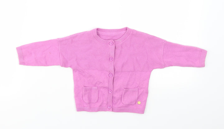 M&S Girls Purple   Cardigan Jumper Size 0-3 Months