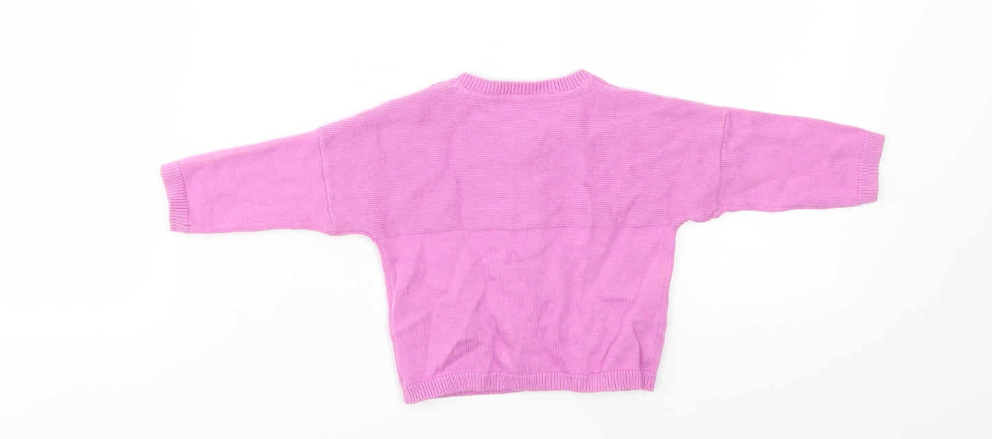 M&S Girls Purple   Cardigan Jumper Size 0-3 Months