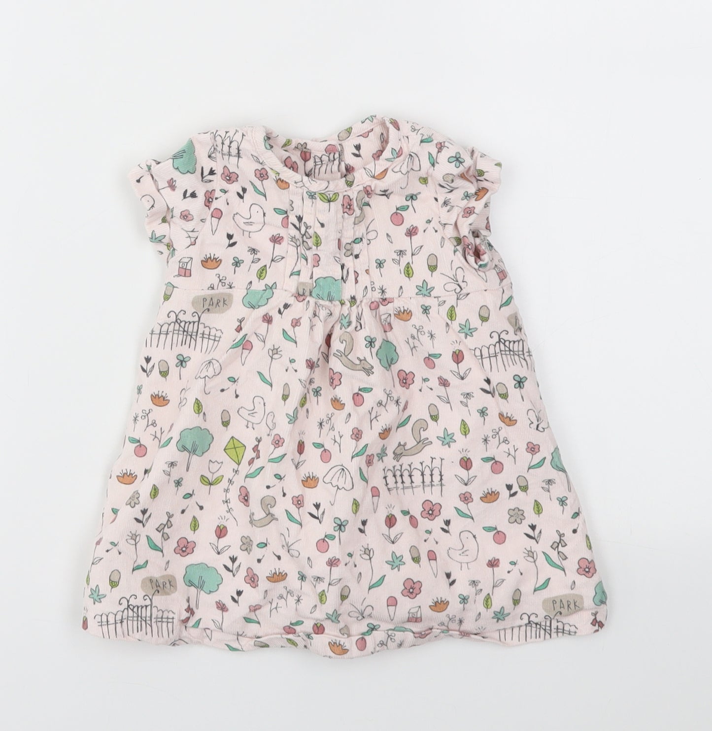 M&S Girls Multicoloured Floral  Fit & Flare  Size 3-6 Months