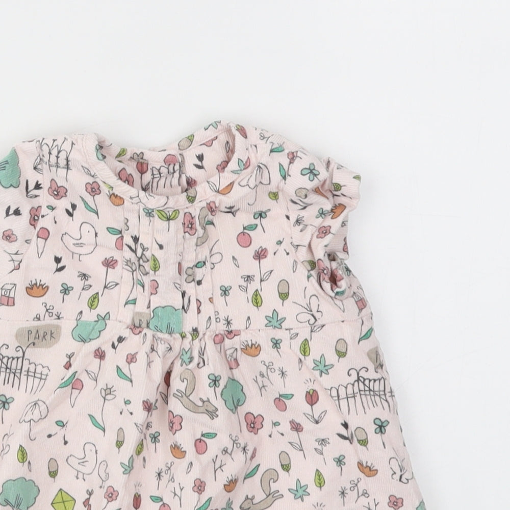 M&S Girls Multicoloured Floral  Fit & Flare  Size 3-6 Months