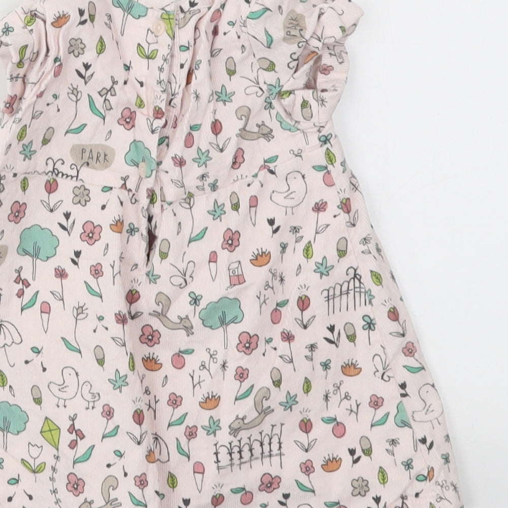 M&S Girls Multicoloured Floral  Fit & Flare  Size 3-6 Months