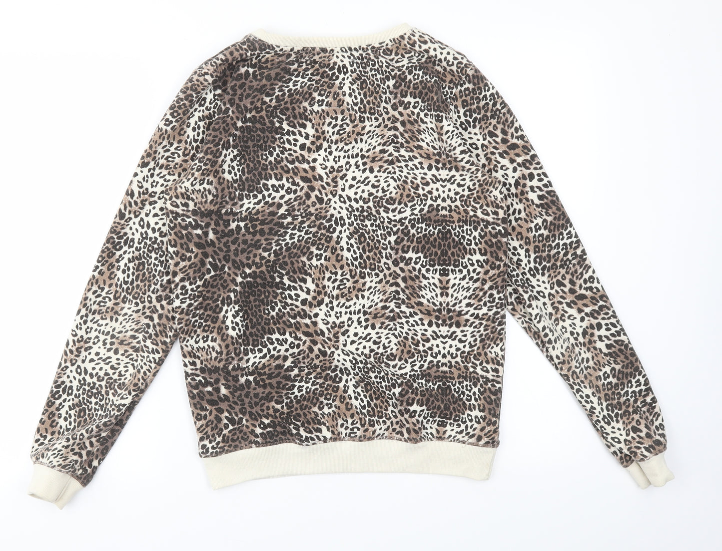 Brave Soul Womens Brown Animal Print  Pullover Jumper Size S